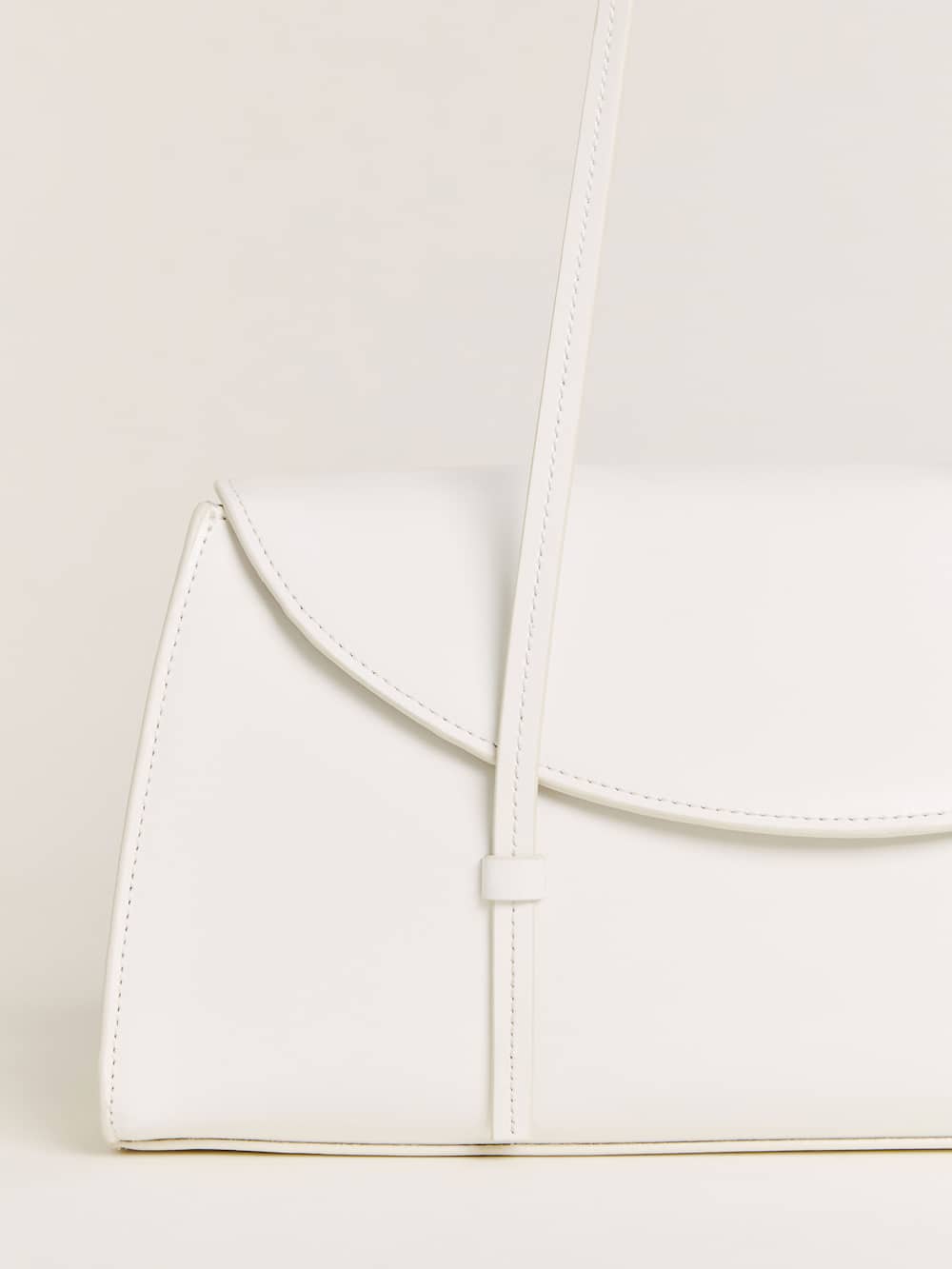 Reformation Elena Shoulder Bag - White Leather