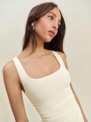 Reformation Kayla Knit Dress - Fior Di Latte