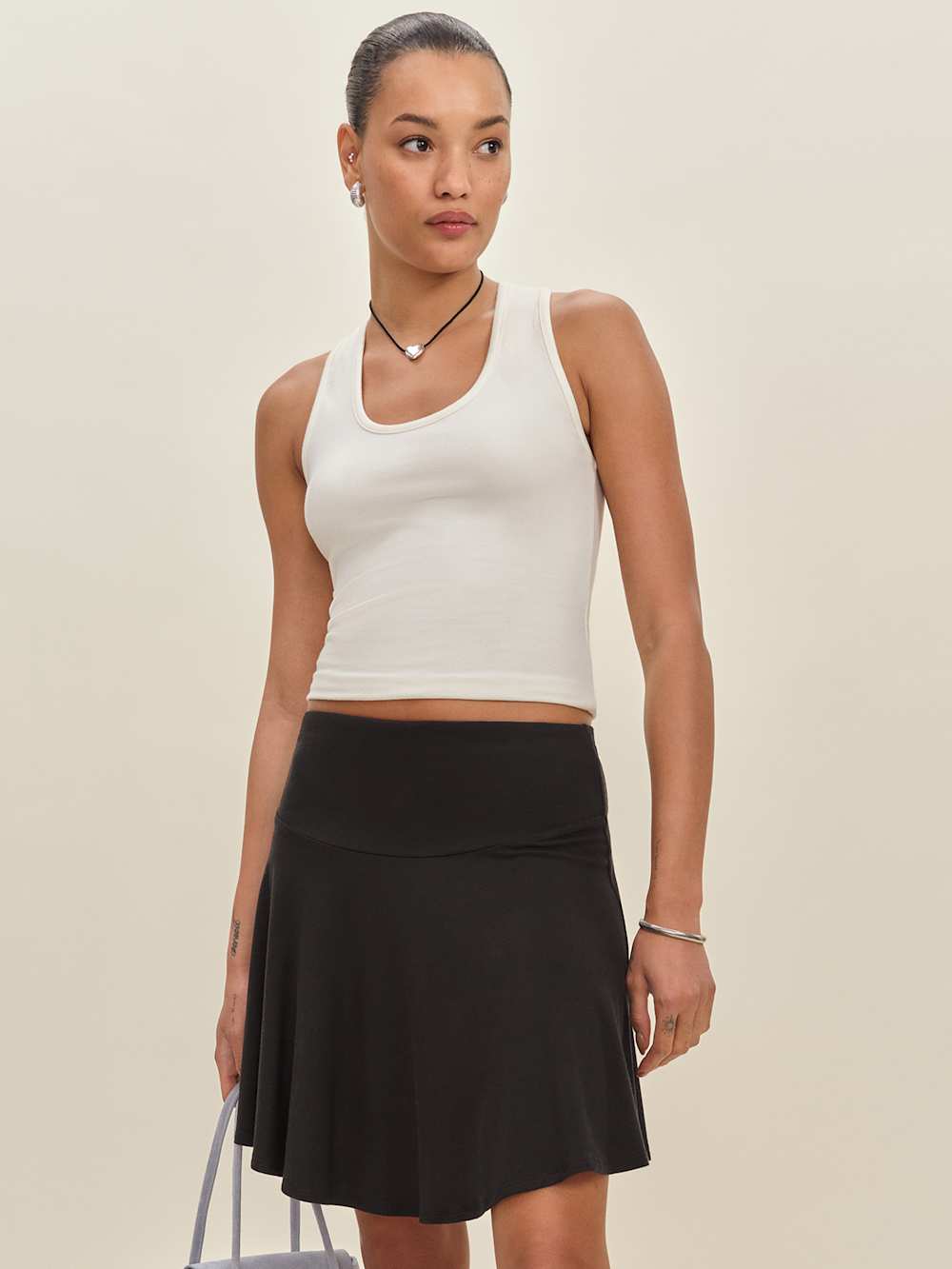 Reformation Laurie Knit Skirt - Black