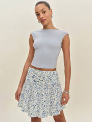 Reformation Laurie Knit Skirt - Nile