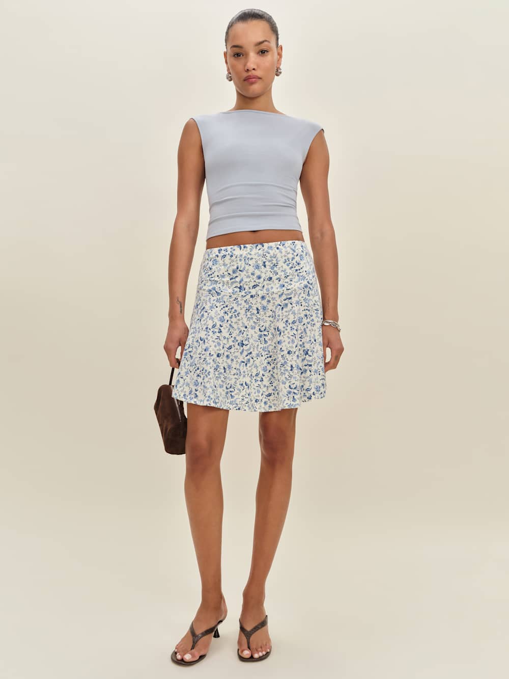Reformation Laurie Knit Skirt - Nile