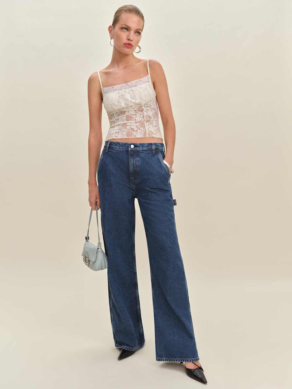 Reformation Amira Knit Top - Ivory
