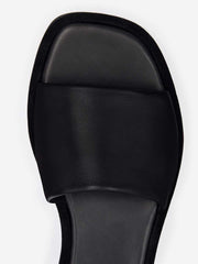Reformation Esme Platform Sandal - Black Suede Leather