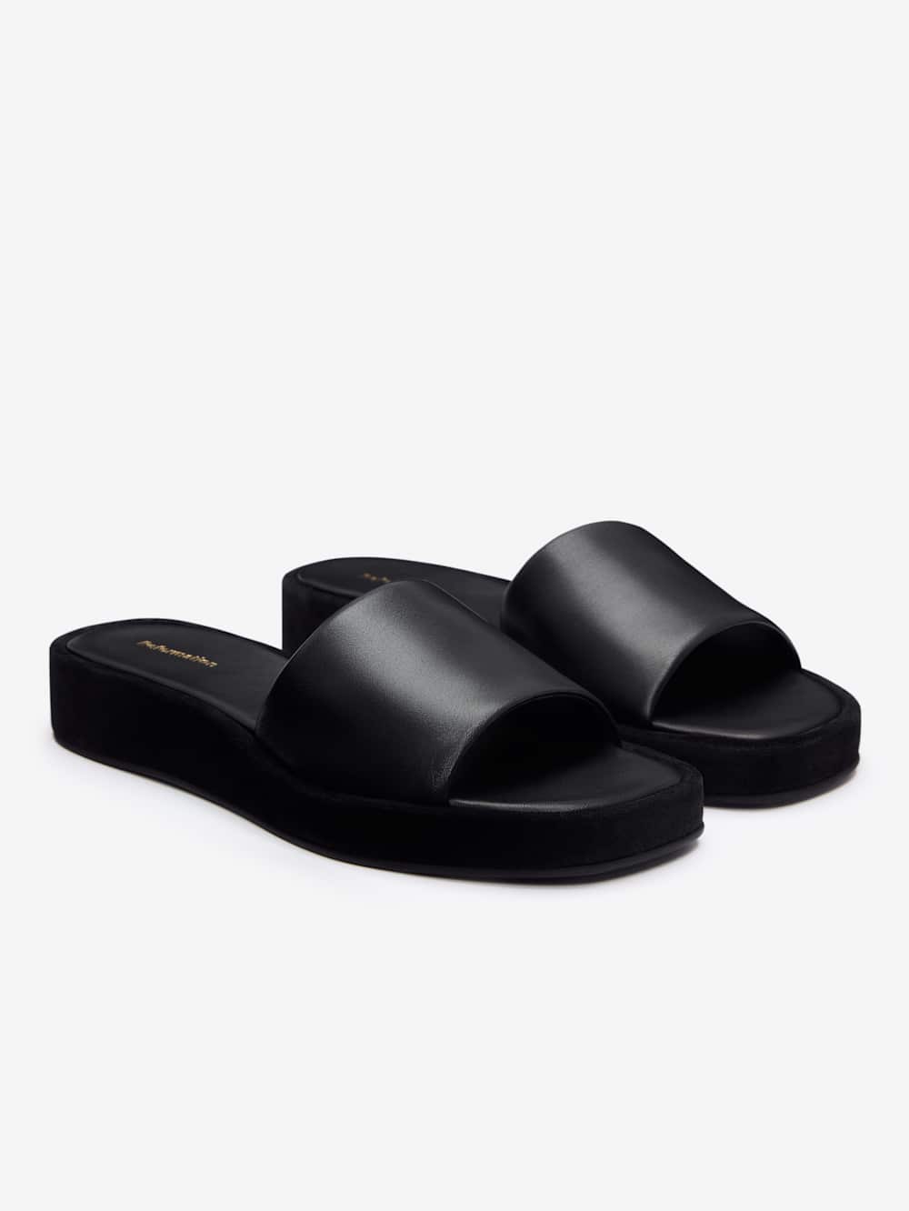 Reformation Esme Platform Sandal - Black Suede Leather