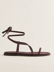 Reformation Jamie Flat Sandal - Espresso Suede