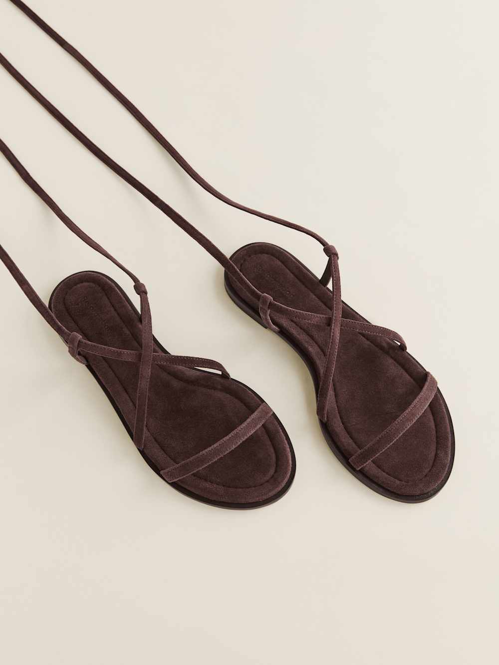 Reformation Jamie Flat Sandal - Espresso Suede