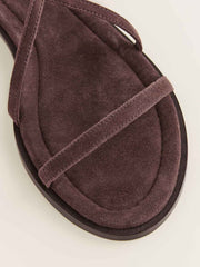 Reformation Jamie Flat Sandal - Espresso Suede