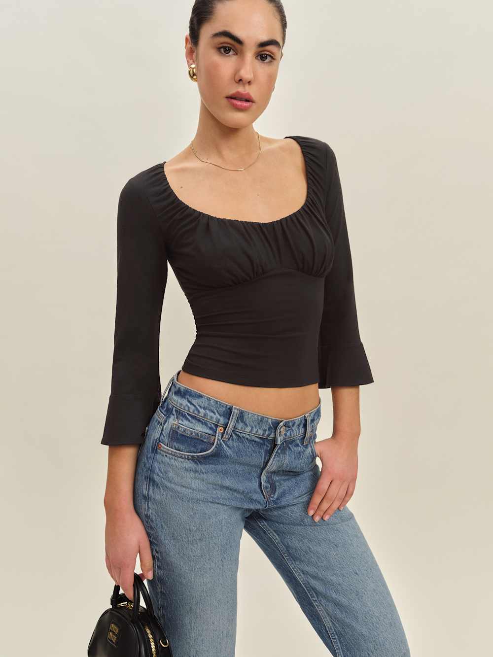 Reformation Effie Knit Top - Black