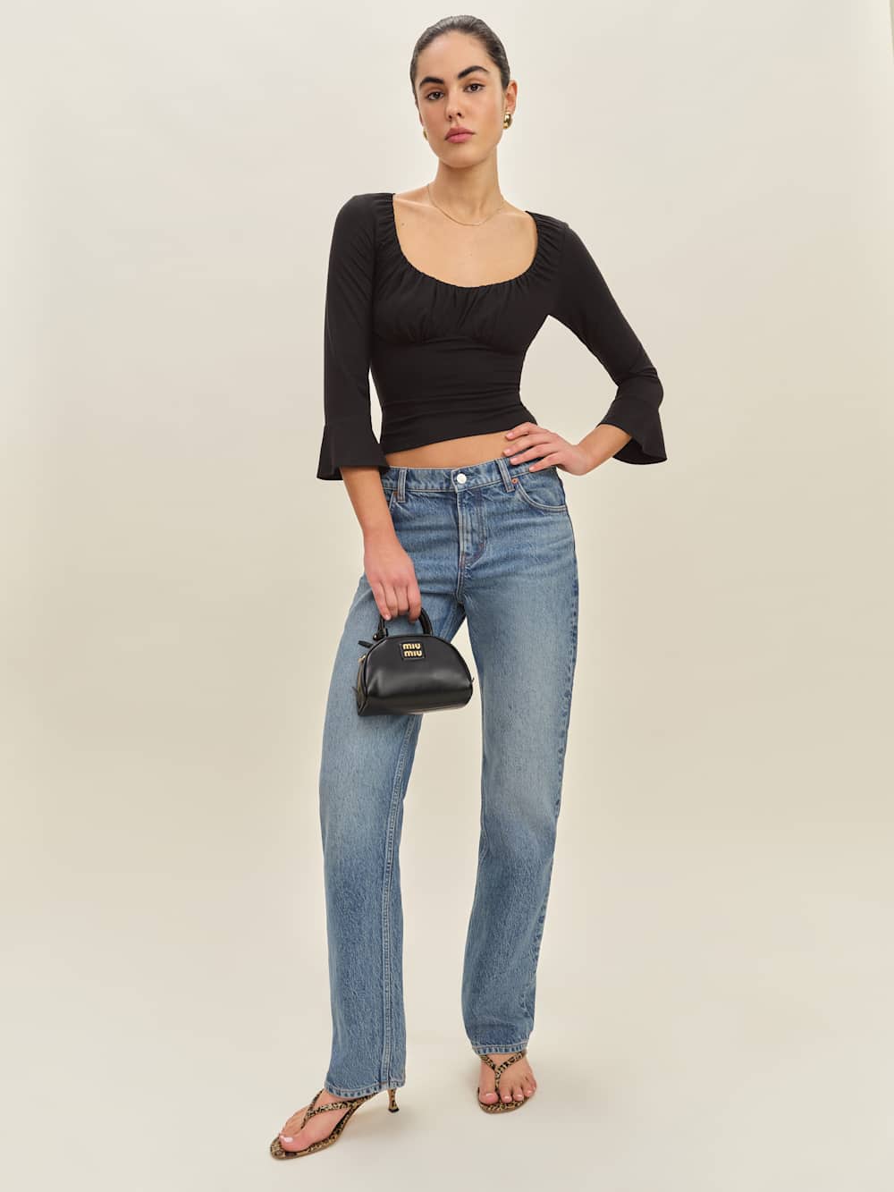 Reformation Effie Knit Top - Black