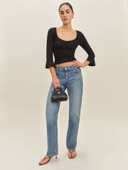Reformation Effie Knit Top - Black