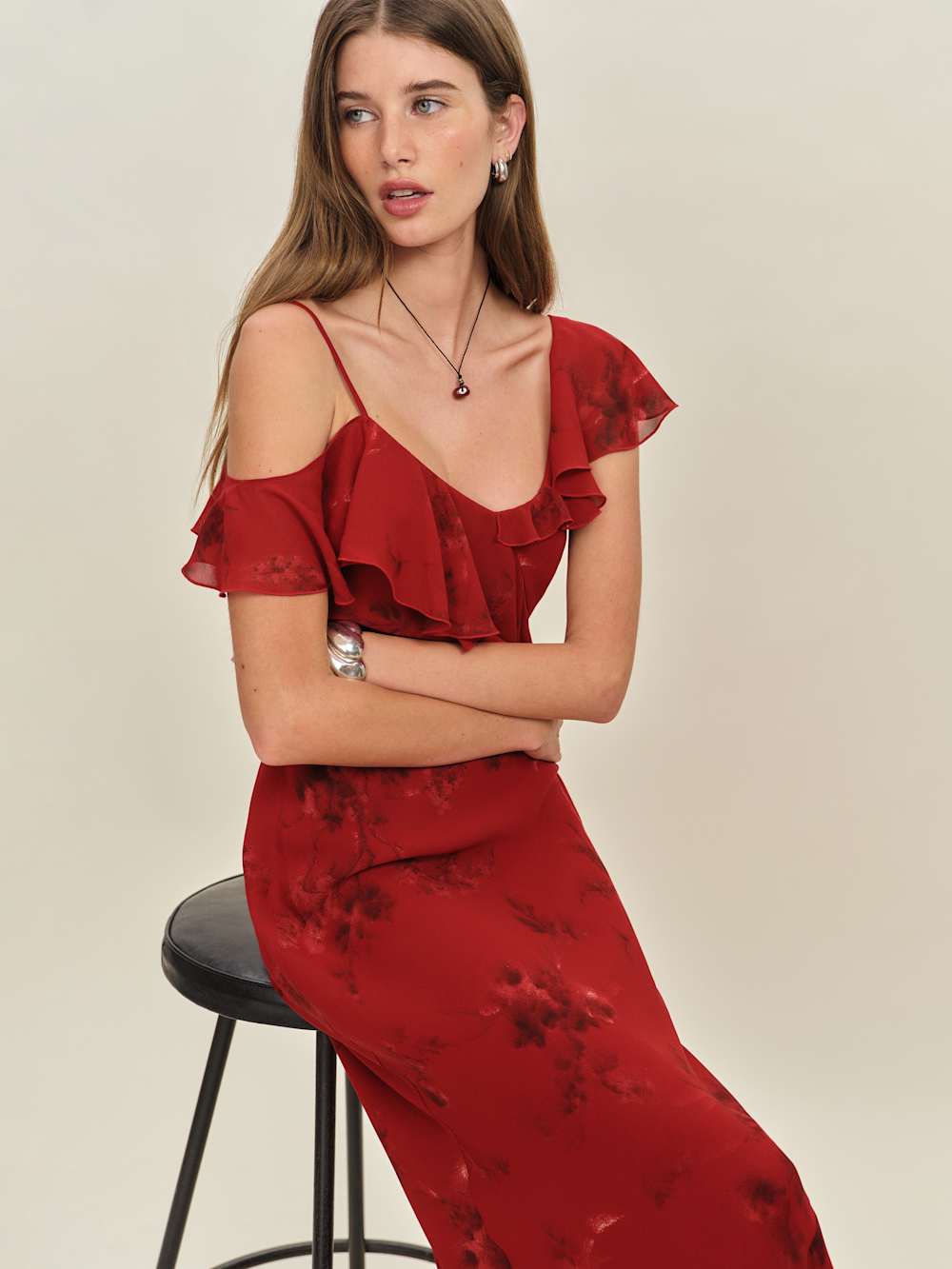 Reformation Martine Dress - Vermillion