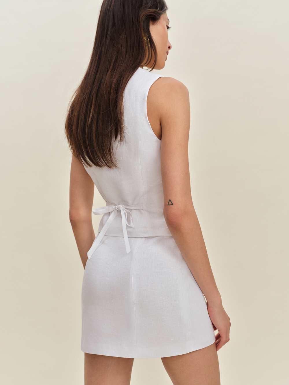 Reformation Lindsey Linen Two Piece - White
