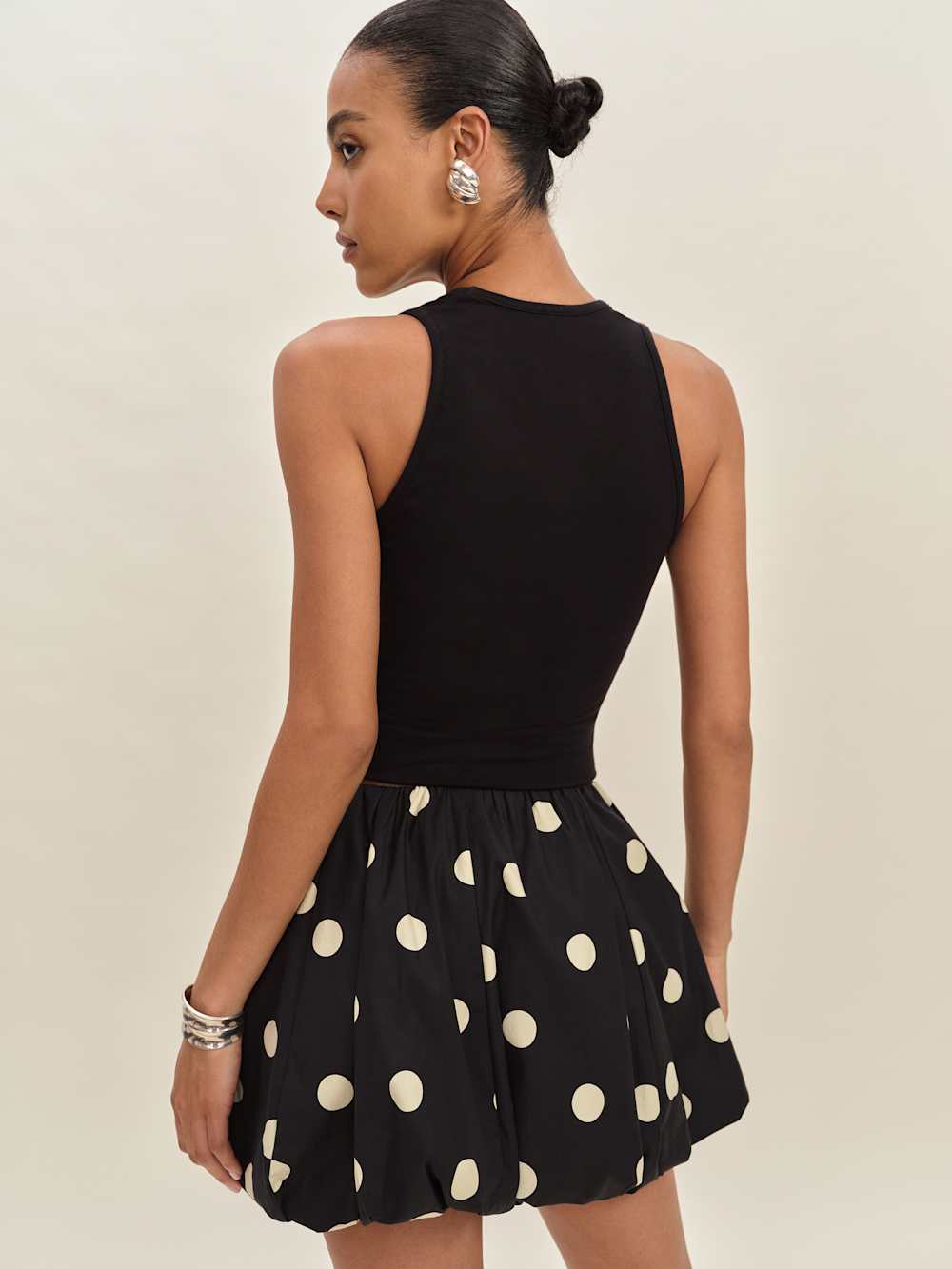 Reformation Moxie Skirt - Moon Dot