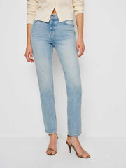 Reformation Luca Stretch Low Rise Slim Straight Cropped Jeans - Daly