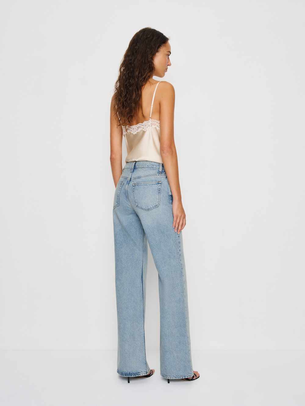 Reformation Kara Low Rise Loose Flare Jeans - Burnett