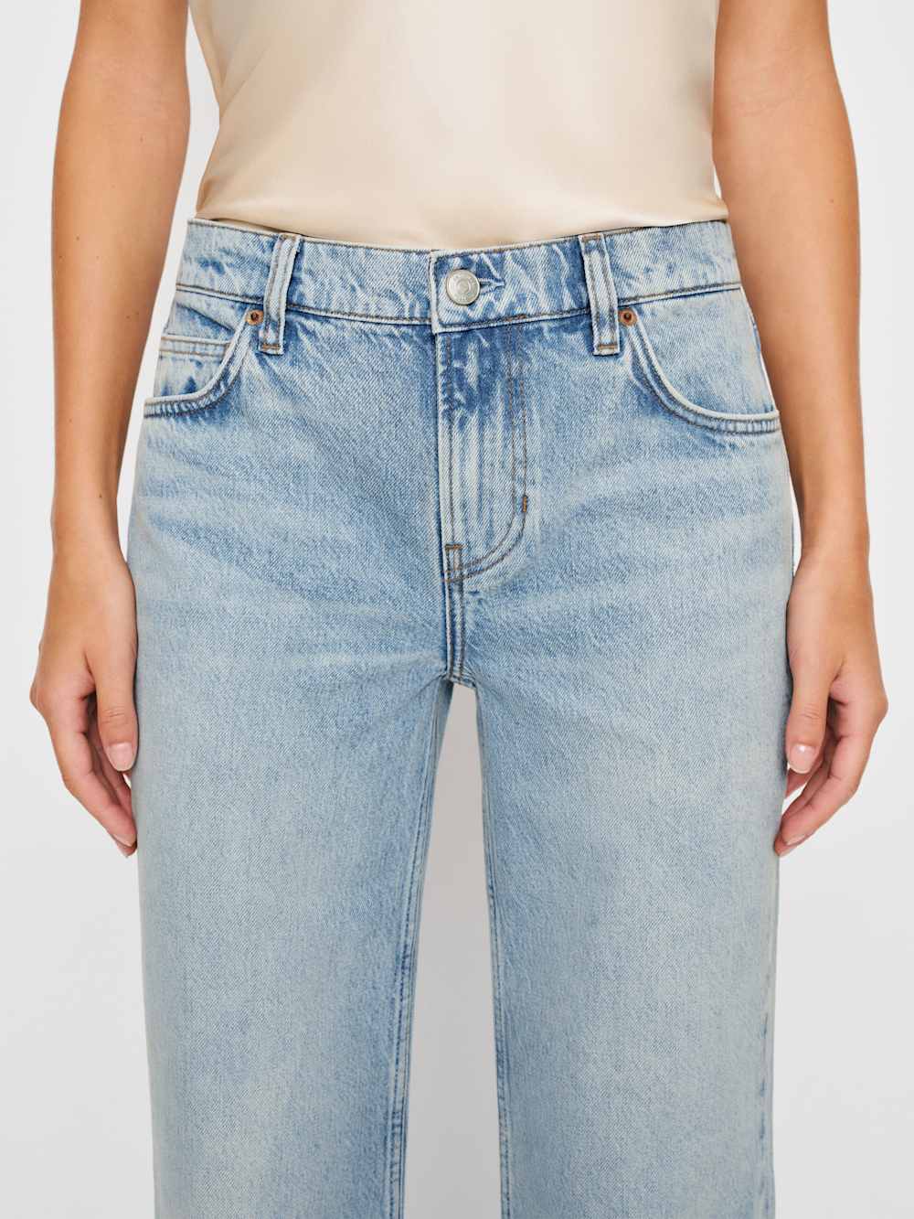 Reformation Kara Low Rise Loose Flare Jeans - Burnett
