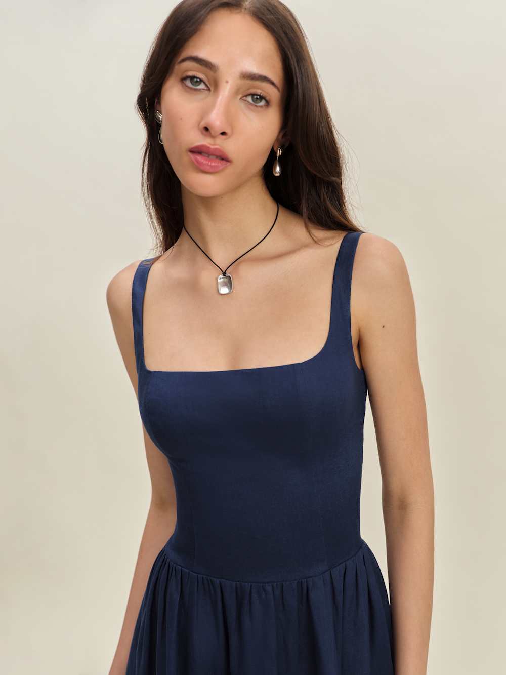 Reformation Janu Linen Dress - Danube