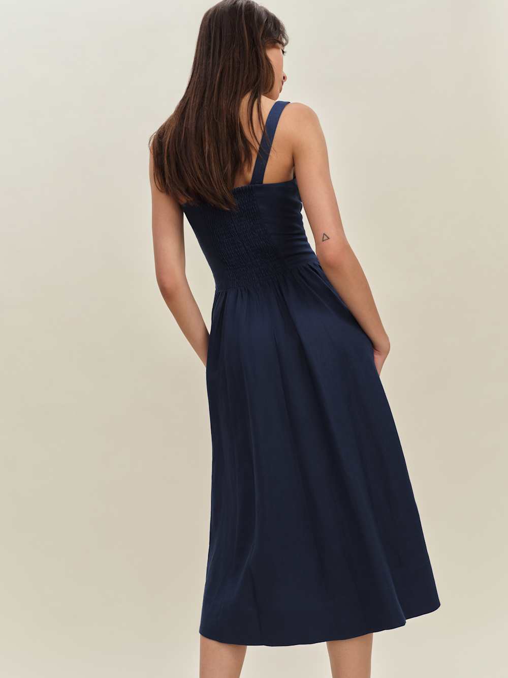 Reformation Janu Linen Dress - Danube