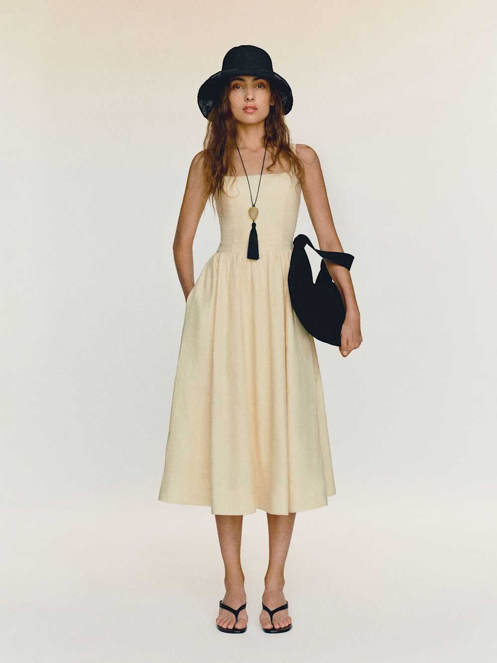 Reformation Janu Linen Dress - Sugar