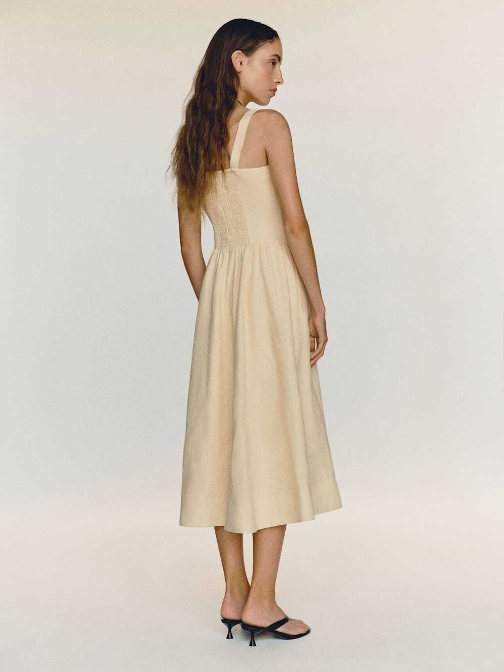 Reformation Janu Linen Dress - Sugar