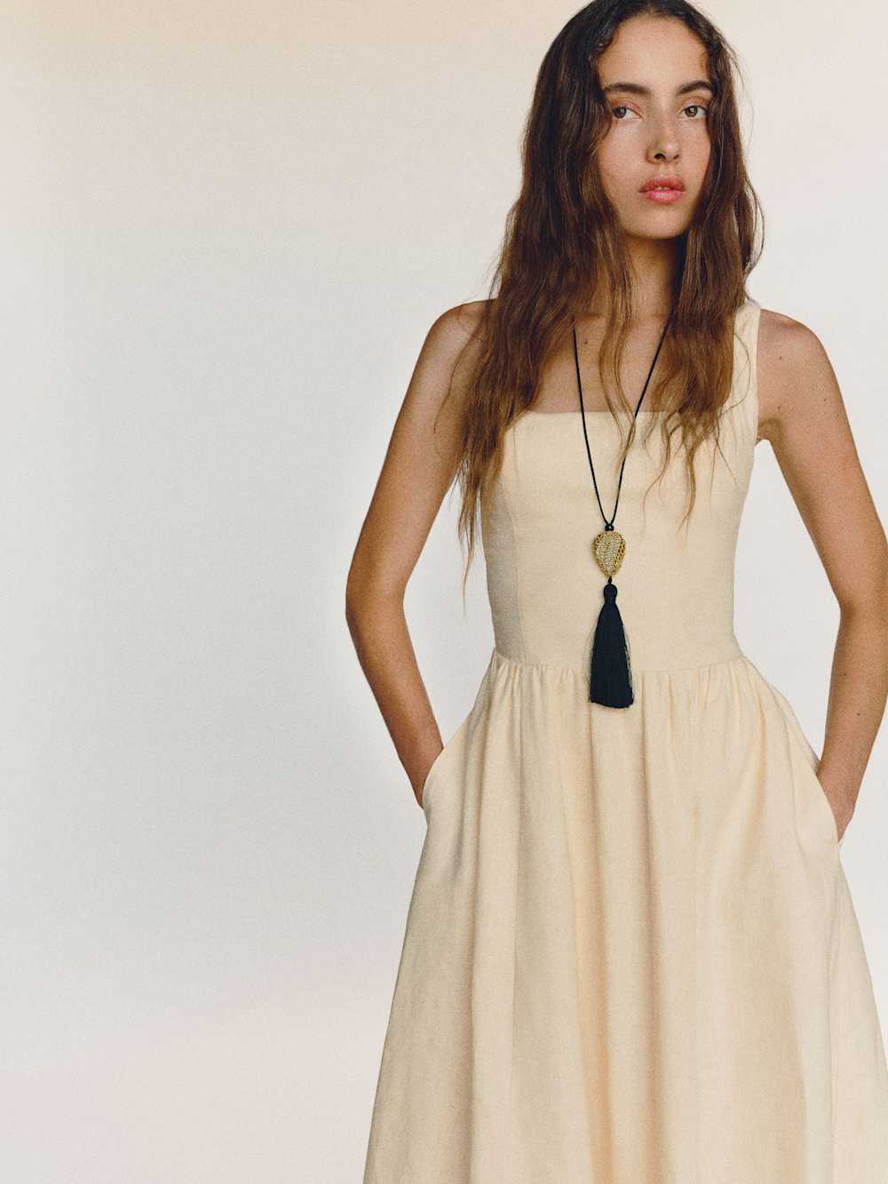 Reformation Janu Linen Dress - Sugar