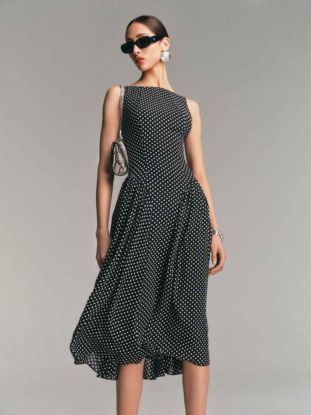 Reformation Anelis Dress - Caviar Dot