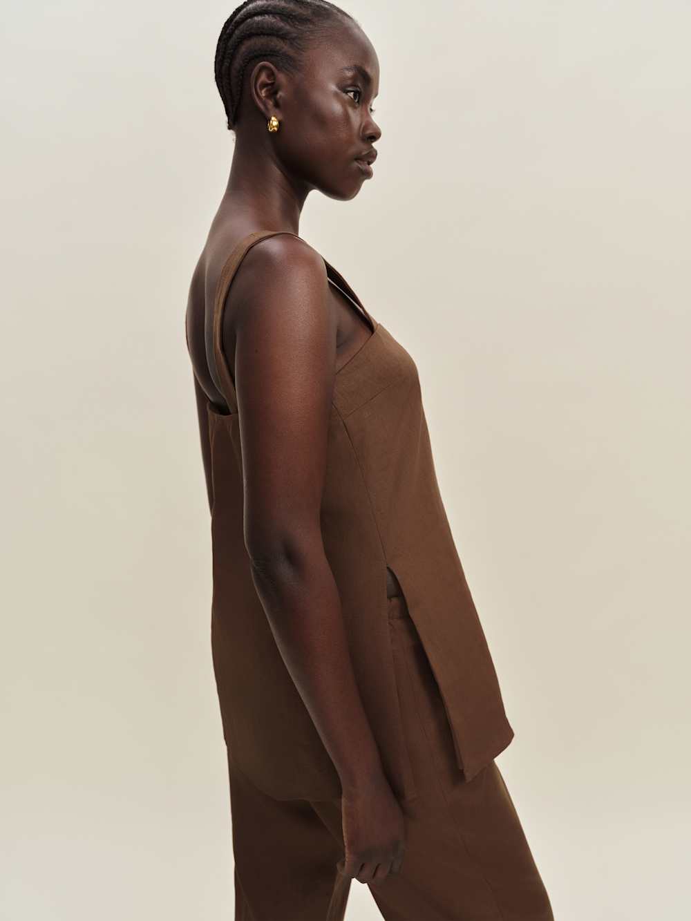 Reformation Kristen Linen Two Piece - Chocolate Cake