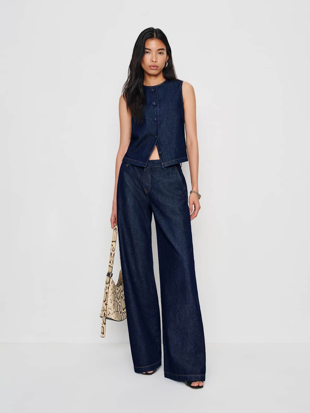 Reformation Bonnie Denim Top - Marion