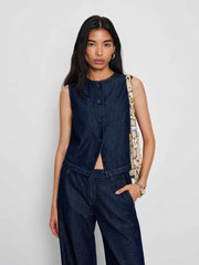 Reformation Bonnie Denim Top - Marion