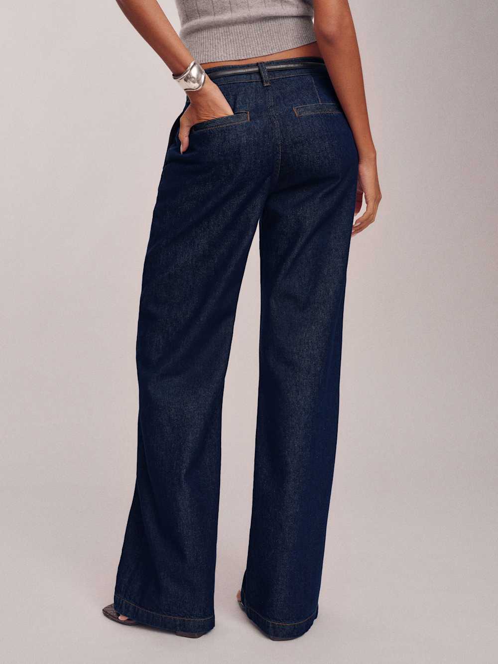 Reformation Elio Low Rise Denim Trouser - Marion