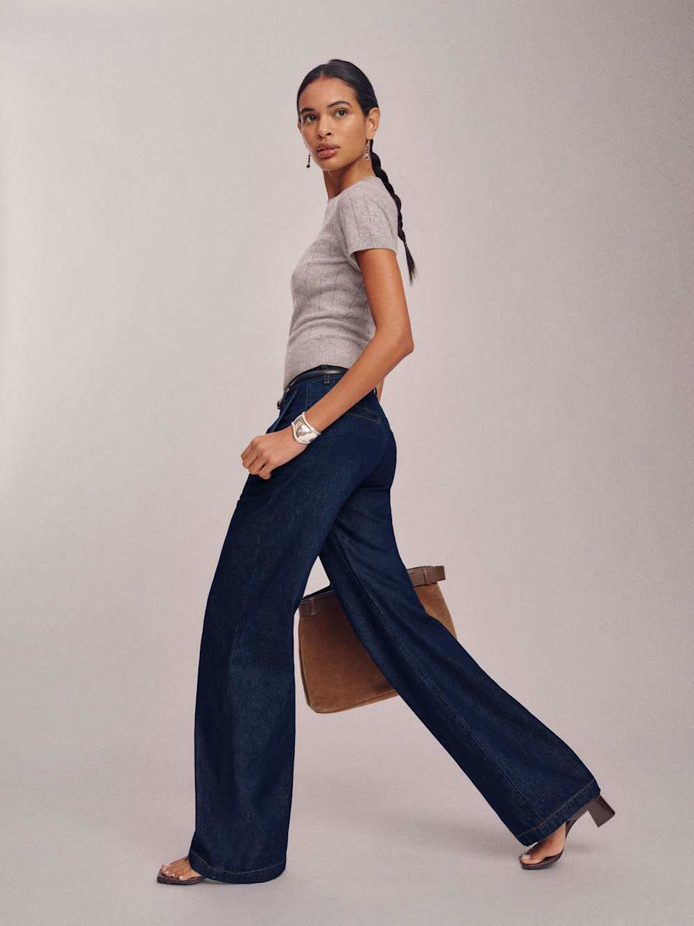 Reformation Elio Low Rise Denim Trouser - Marion