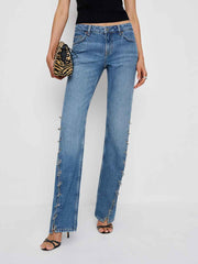Reformation Inez Low Rise Bootcut Jeans - Leech