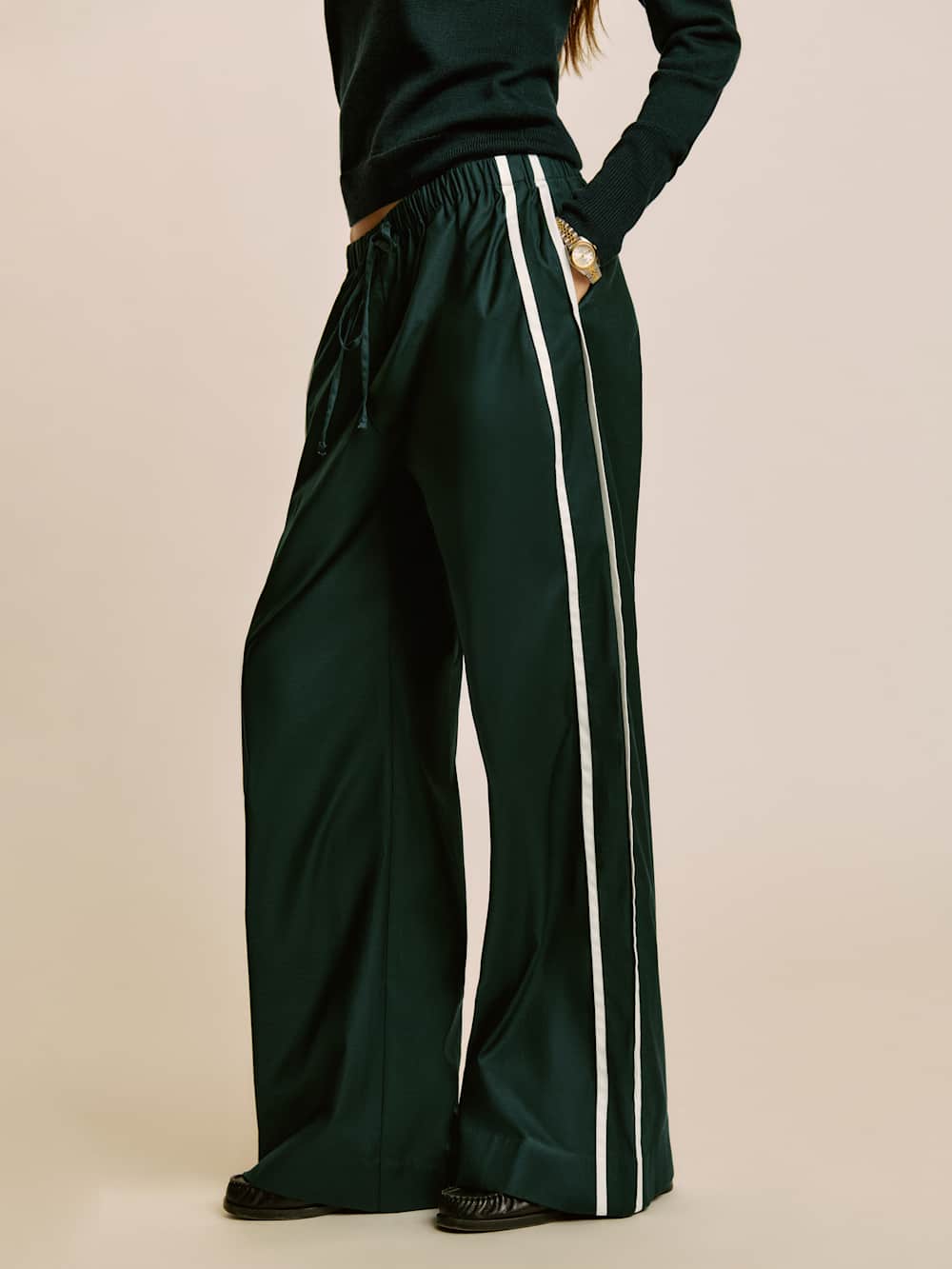 Reformation Petites Julien Poplin Pant - Forest