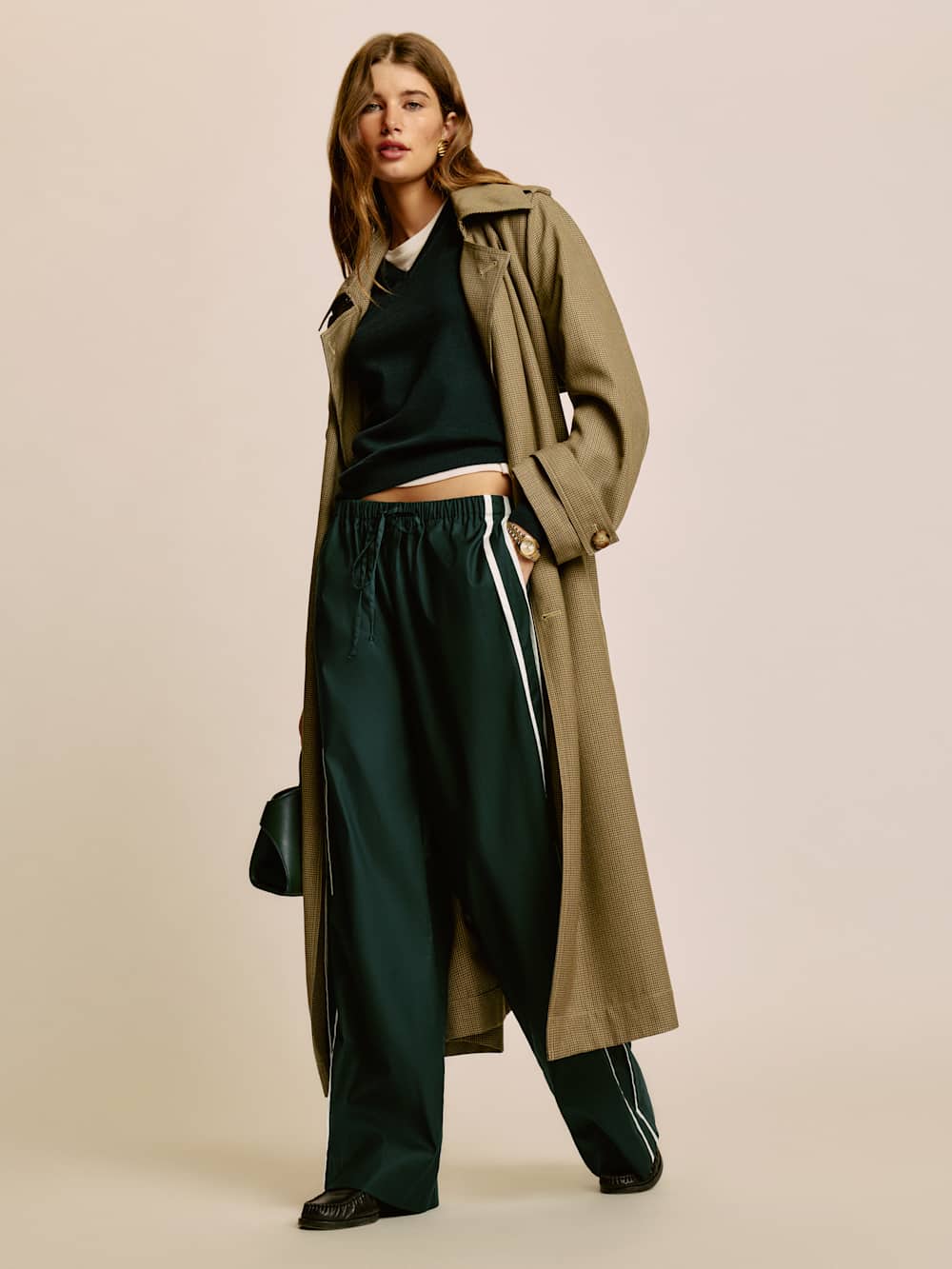 Reformation Petites Julien Poplin Pant - Forest