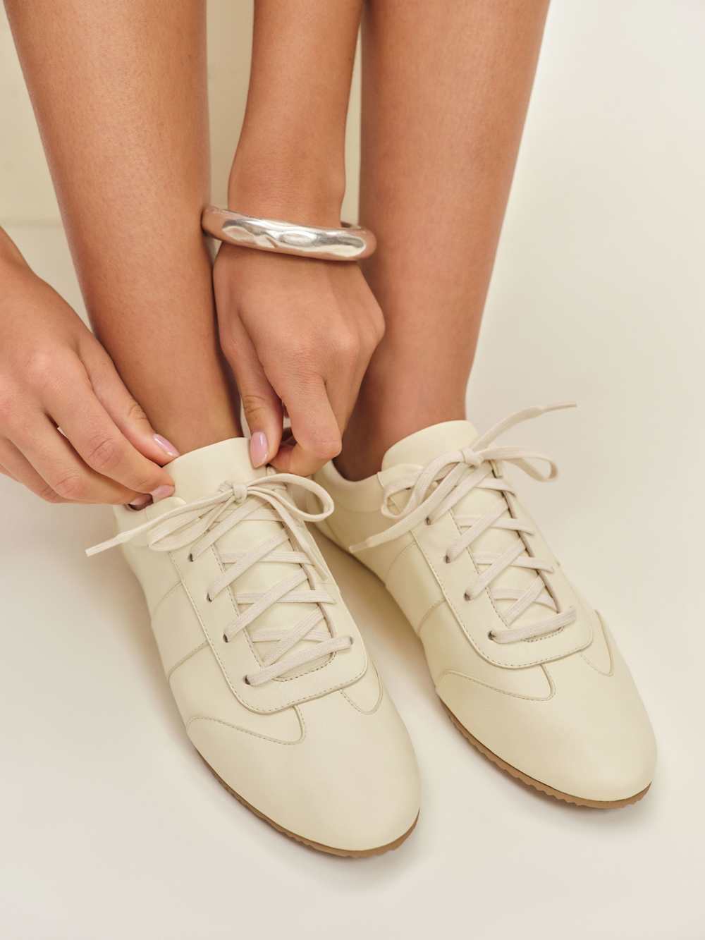 Reformation Terra Sneaker - Cream Puff Leather