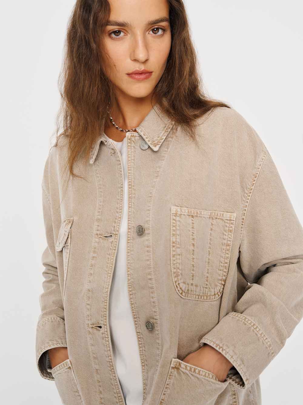Reformation Emery Denim Chore Jacket - Petoskey