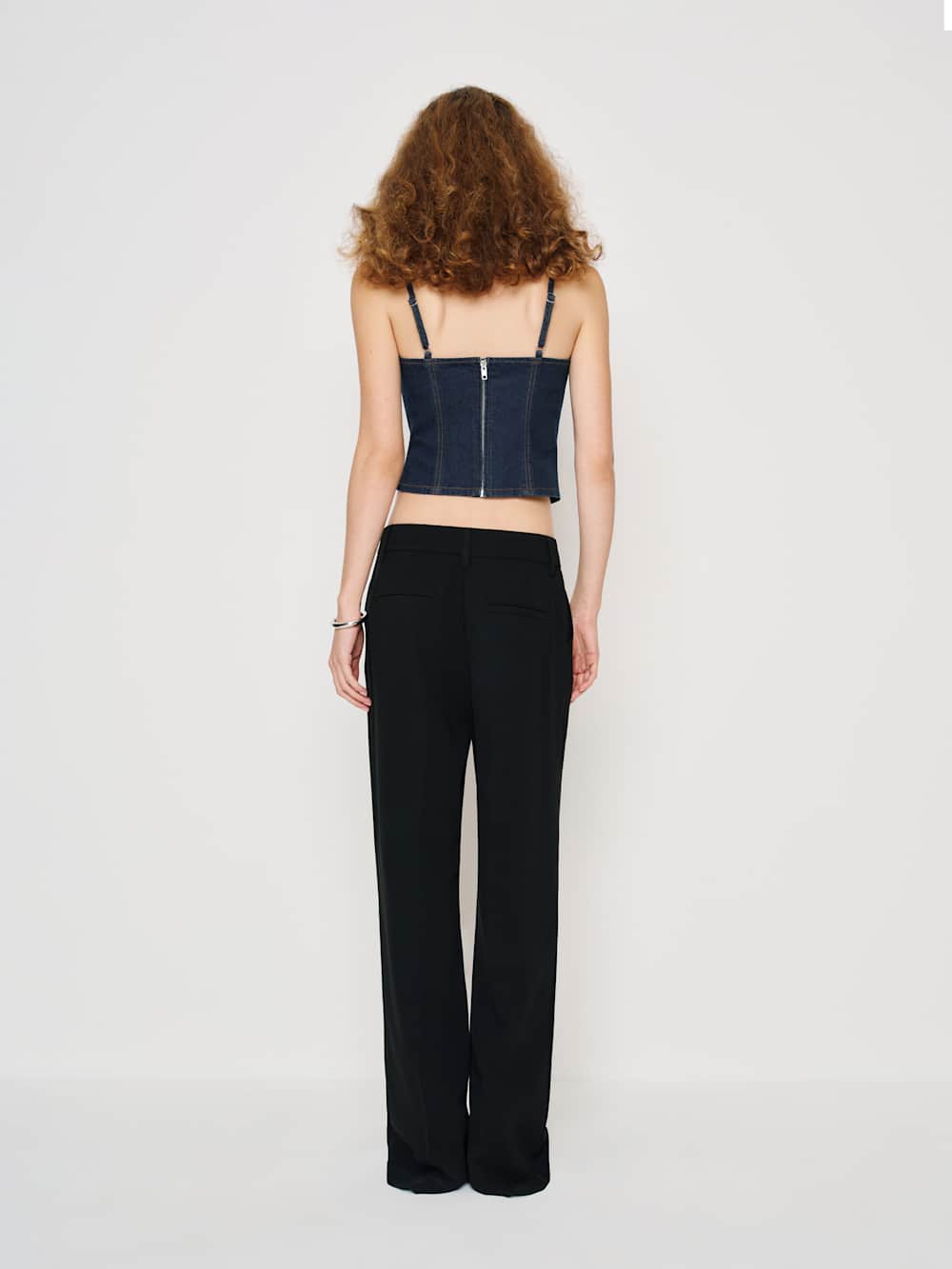 Reformation Rebecca Super Stretch Denim Top - Lamond