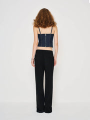 Reformation Rebecca Super Stretch Denim Top - Lamond