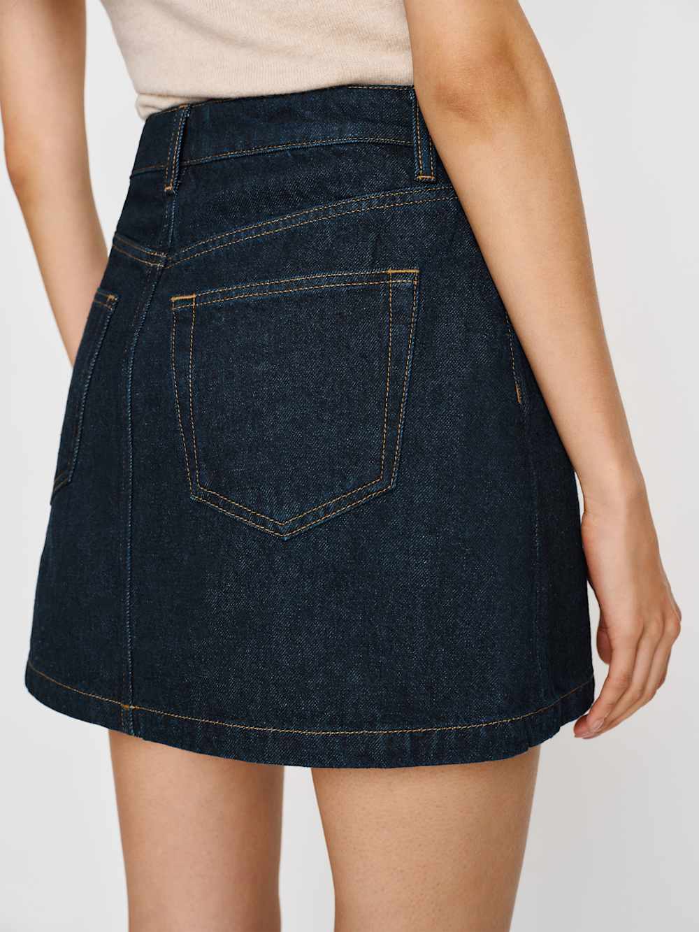Reformation Rue High Rise Denim Mini Skirt - Ondine