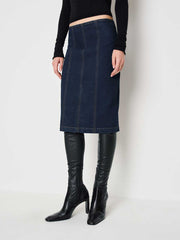 Reformation Soren Super Stretch Denim Midi Skirt - Lamond