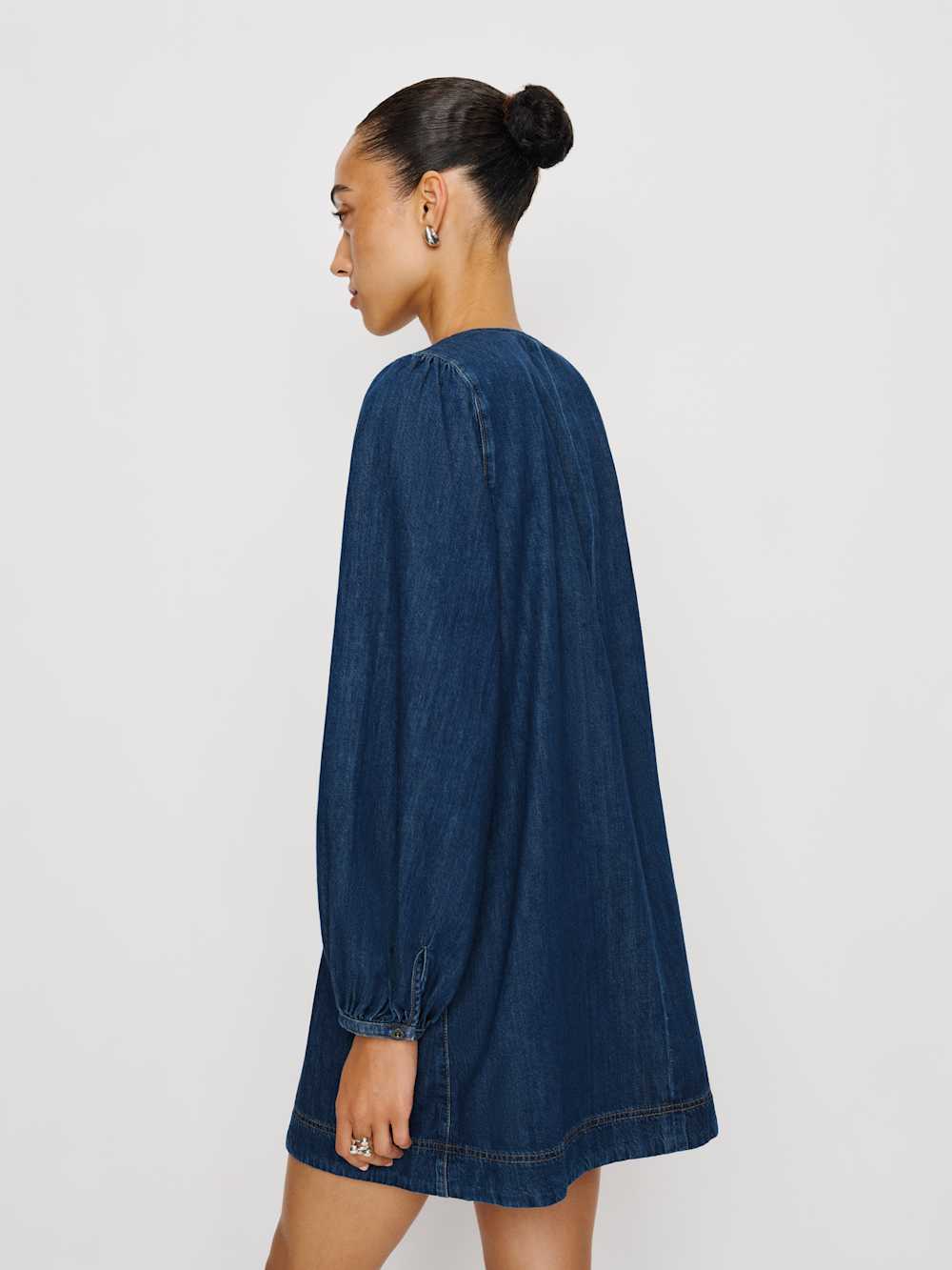 Reformation Elowen Denim Mini Dress - Ithaca
