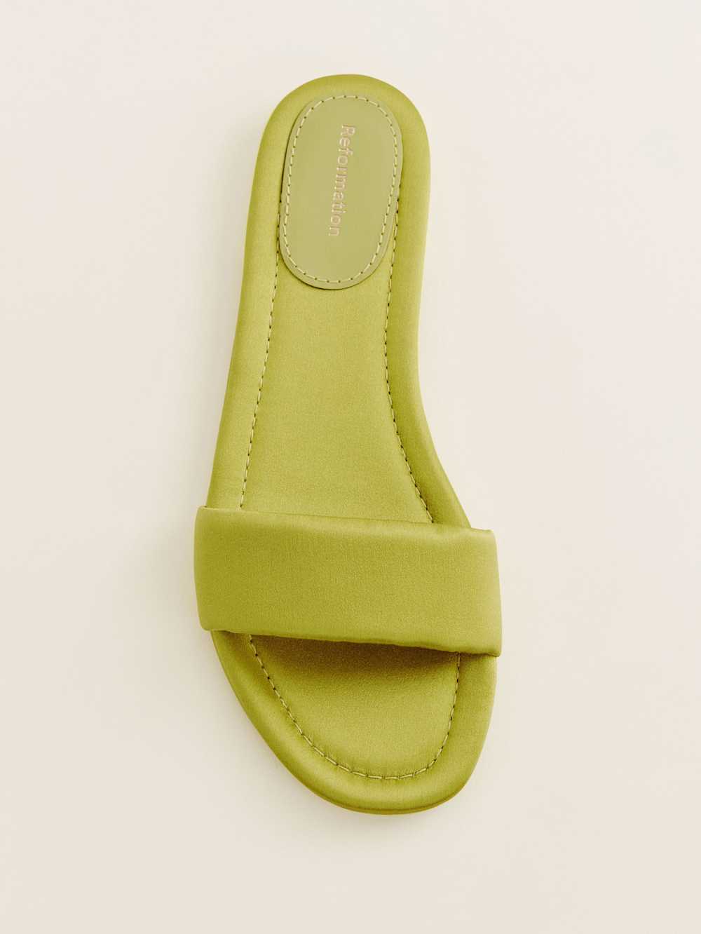 Reformation Tory Mule Sandal - Kiwi Satin