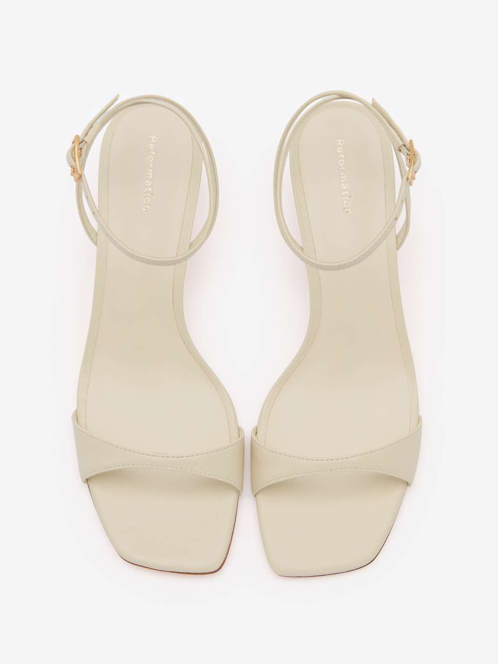 Reformation Sage Heeled Sandal - Almond Leather