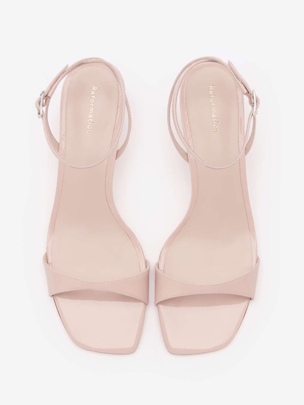 Reformation Sage Heeled Sandal - Alabaster Patent