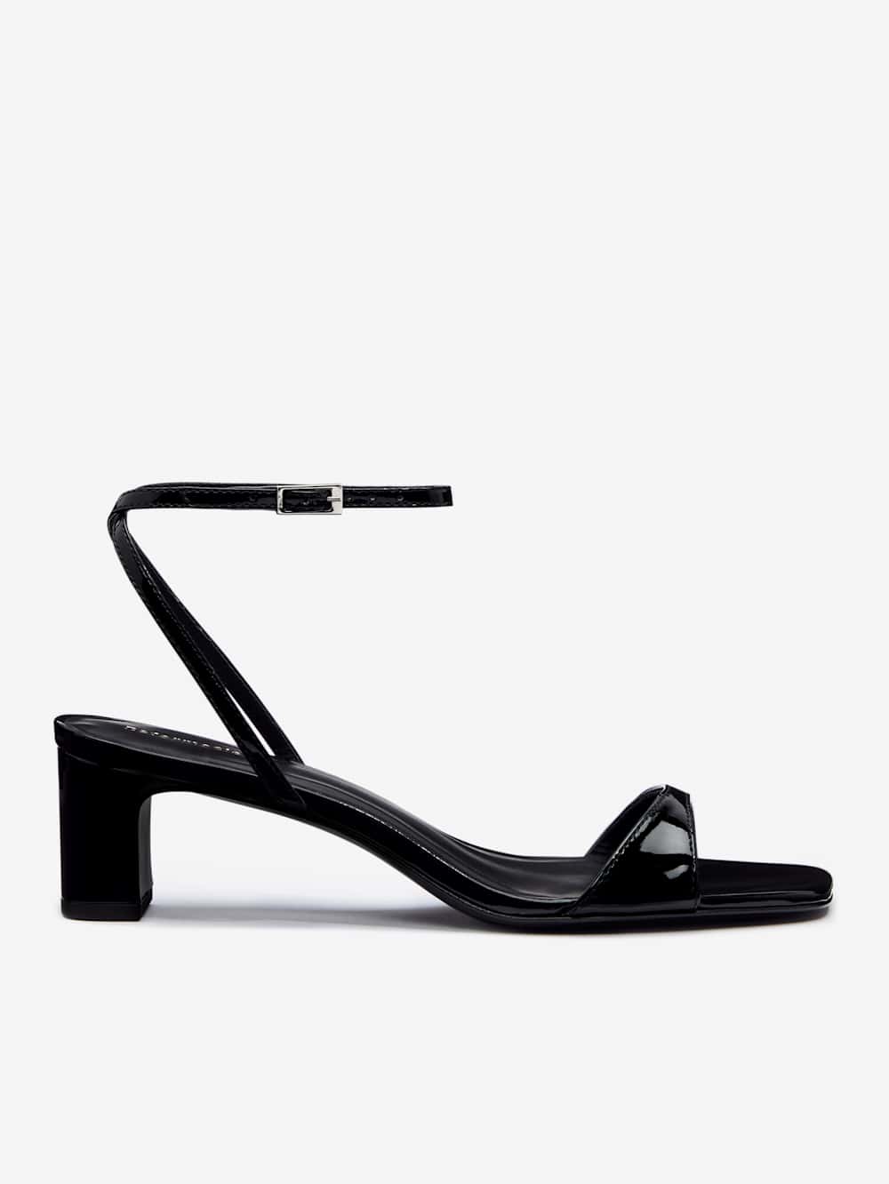 Reformation Sage Heeled Sandal - Black Patent