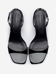 Reformation Sage Heeled Sandal - Black Patent