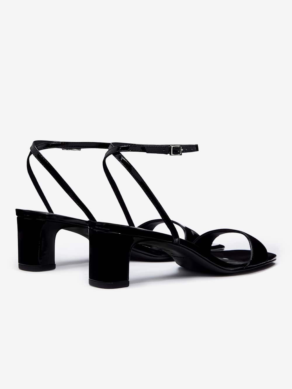 Reformation Sage Heeled Sandal - Black Patent