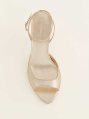 Reformation Noey Heeled Sandal - Gold