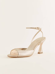 Reformation Noey Heeled Sandal - Gold