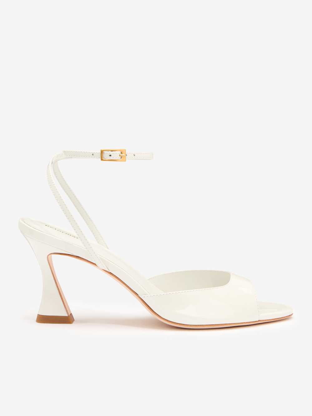 Reformation Noey Heeled Sandal - White Patent